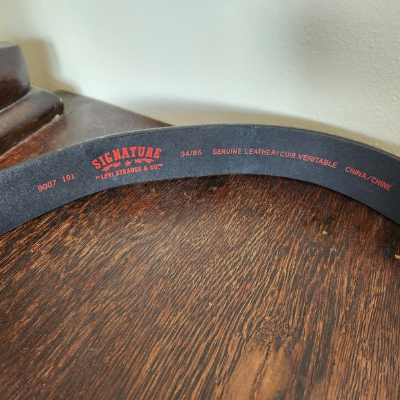 Levi Strauss & Co Size 34 Leather Belt Black - Picture 2 of 4